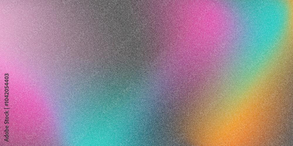 Fototapete Abstract smooth colorful gradient background with grain noise texture. Minimalist wallpaper for backgrounds and banners.