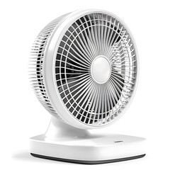 Modern electric fan isolated on white background