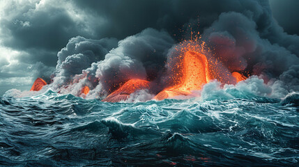 Molten Majesty: Underwater Volcanic Forge