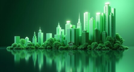 Economic growth in green and silver with smooth transitions, TV screens, and fact-check icons, symbolizing informed economic progress. Texture overlays create depth and highlight accuracy.