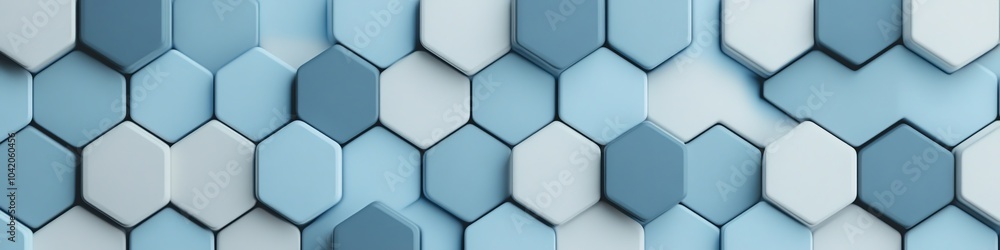 Aufkleber hexagonal pattern in shades of blue with gradient effect