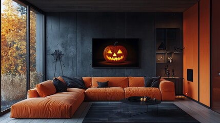 Fototapeta premium Minimalist Halloween Wall Art for Modern Interiors