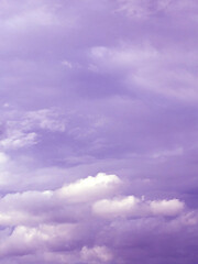 Fluffy White Clouds in a Blue Sky as A Skyscape Background