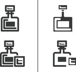 Drink and bottle icon design