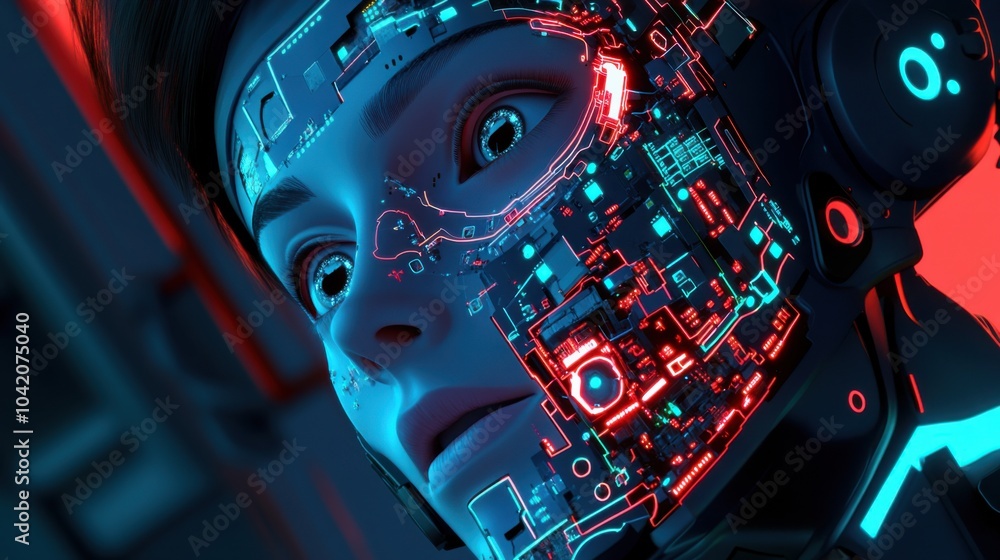 Aufkleber advanced robot face for disassembly and analysis
