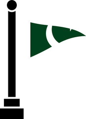 Pakistan Flag in Triangular shape