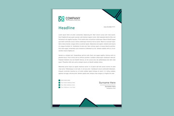 Modern Business Letterhead Design Template  for Corporate and Business Use