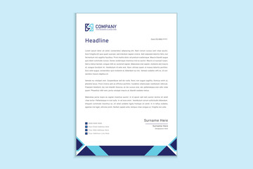 Modern Business Letterhead Design Template  for Corporate and Business Use