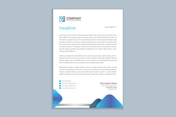 Modern Business Letterhead Design Template  for Corporate and Business Use