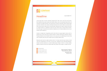 Modern Business Letterhead Design Template  for Corporate and Business Use