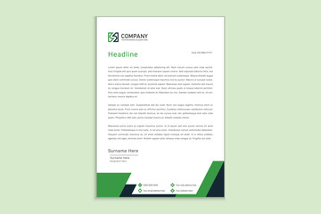 Modern Business Letterhead Design Template  for Corporate and Business Use