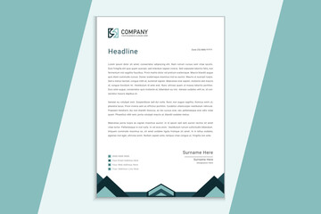 Modern Business Letterhead Design Template  for Corporate and Business Use