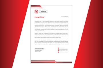 Modern Business Letterhead Design Template  for Corporate and Business Use