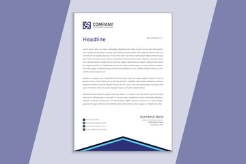 Modern Business Letterhead Design Template  for Corporate and Business Use