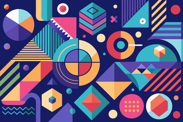 Obraz premium Modern Vector Art of Abstract Geometric Shapes