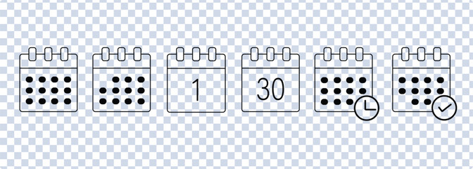 Calendar Line Icon, important date. Calendar with raised pages, Appointment Calendar Flat Icon Design.