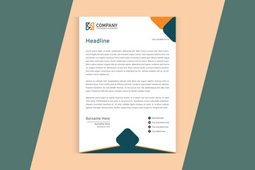 Modern Business Letterhead Design Template  for Corporate and Business Use