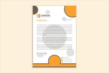 Modern Business Letterhead Design Template  for Corporate and Business Use
