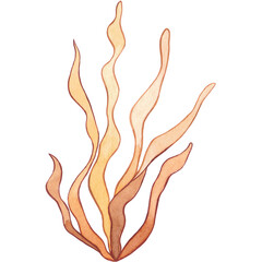 Watercolor Coral Reef Clipart Collection – Hand-Painted Ocean Plants, Seaweed, and Colorful Marine Elements for Underwater Designs & Coastal Themes