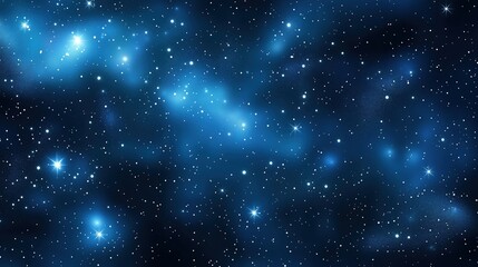 Fototapeta premium Abstract dark space background featuring a beautiful blue night sky filled with stars and nebulae. This cosmic scene captures the vast expanse of the galaxy, with glowing starlight and ethereal nebula