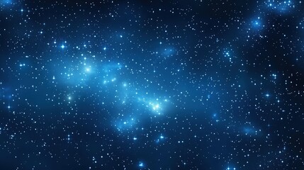 Fototapeta premium Abstract dark space background featuring a beautiful blue night sky filled with stars and nebulae. This cosmic scene captures the vast expanse of the galaxy, with glowing starlight and ethereal nebula