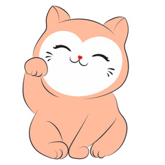 Kawaii kitty greeting the public.