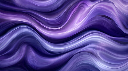 Abstract waves of purple and dark blue blend seamlessly, creating mesmerizing visual experience. fluid motion evokes sense of calm and tranquility, perfect for artistic projects