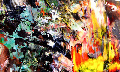 Abstract background art . Ethnic pattern. Mixtures of oil paint. Trendy hand painting canvas. Wall decor and Wall art prints Idea. 3D Texture. Art object