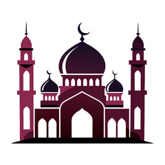 Muslim Mosque icon Silhouette Vector Art Image