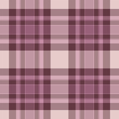 Flannel seamless background fabric, trendy check tartan pattern. Elegant textile vector texture plaid in pink and pastel colors.
