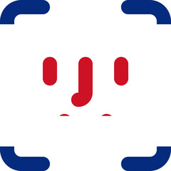 Costa Rica flag on Face ID outline icon