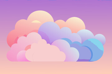 Minimalist Vector Clouds with Soft Gradients