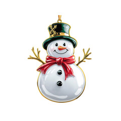 Cheerful Snowman Christmas Ornament
