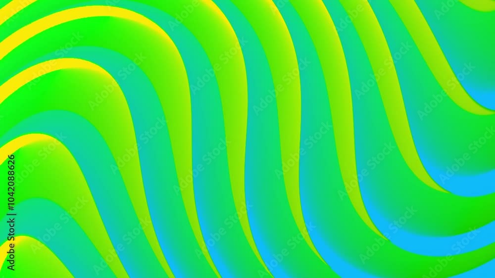 Poster abstract multicolor liquid gradient curve waves flowing smoothly and slowly. seamless looped moving 
