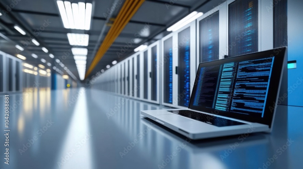 Poster modern data management and analytics in server room