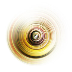 Colorful radial motion effect. Abstract rounded background. Color curves and sphere.