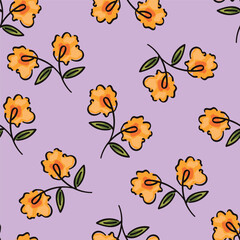 abstract a solid multicolor small and big flower mixed vector pattern arrangement with medium color, all over vector design with white background illustration digital