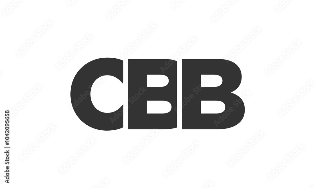Poster cbb logo design template with strong and modern bold text. initial based vector logotype featuring s