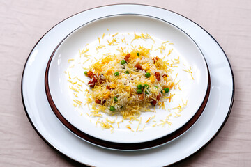 Traditional biro-biro rice, isolated in selective focus