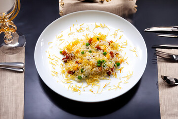 Traditional biro-biro rice, isolated in selective focus