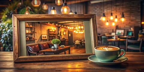 Vintage Horizontal Frame Label Design for Coffee Shop and Boutique Catalogs