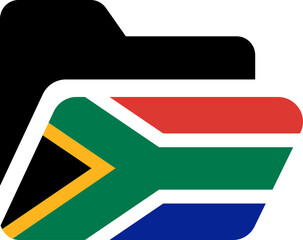 Folder Shape Of South Africa Flag