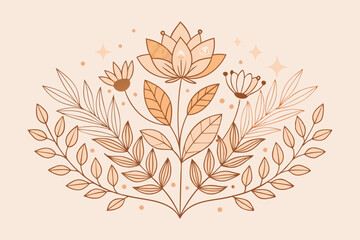 Elegant Minimalist Line Art Floral Design for Modern Home Decor