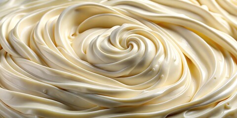 Creamy white chocolate texture with glossy sheen