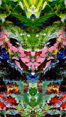 Abstract background art . Ethnic pattern. Mixtures of oil paint. Trendy hand painting canvas. Wall decor and Wall art prints Idea. 3D Texture. Art object