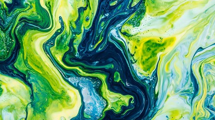 Vibrant Abstract Ocean Waves in Swirling Colors