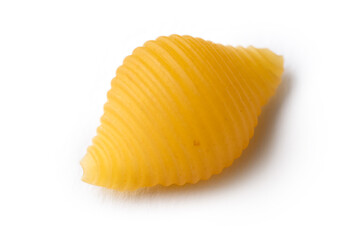 Conchiglie rigate, formato tradizionale di pasta italiana, cibo europeo 