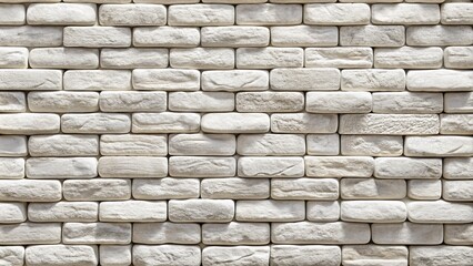 Fototapeta premium White Stones Wall of Bricks Pattern for Interior Design and Background Use