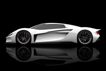 Naklejka premium Minimalist outline of a luxury car, representing wealth and materialism with clean, simple lines