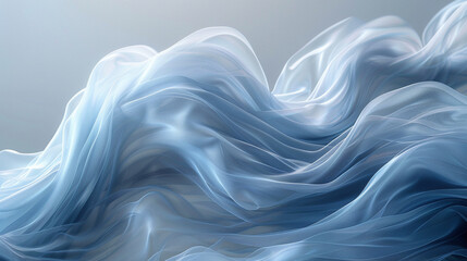 Obraz premium Ethereal Dance: A Visual Symphony of Wind-Formed Fabric Shapes